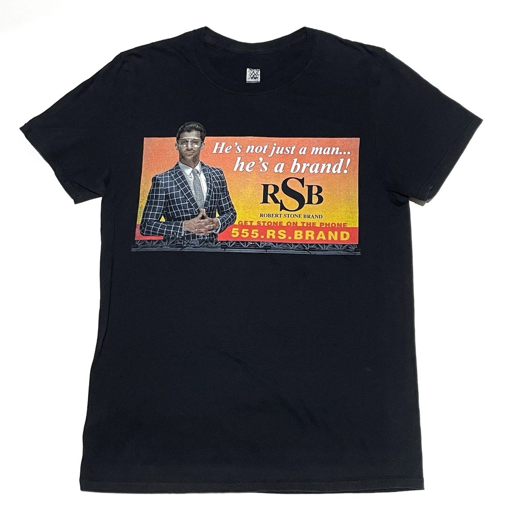 WWE Authentic NXT Robert Stone Brand RSB T-shirt Mens Medium Black